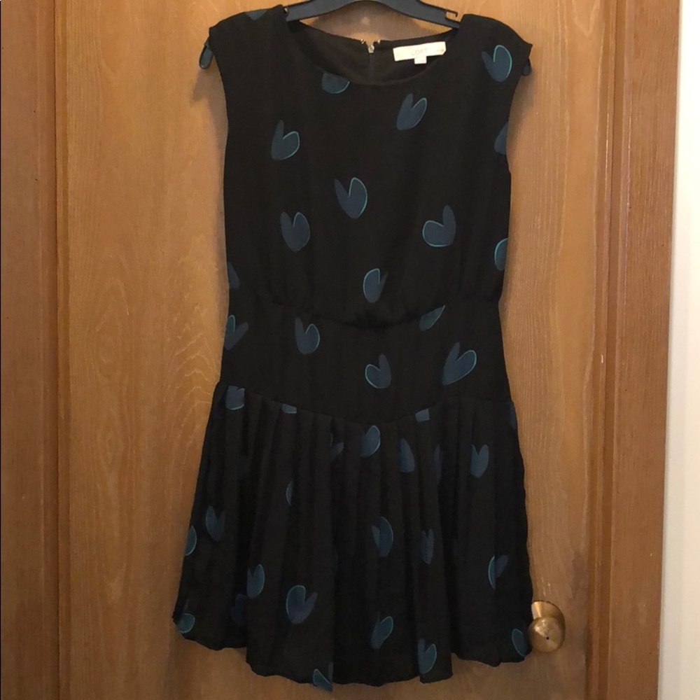 Loft dress with hearts